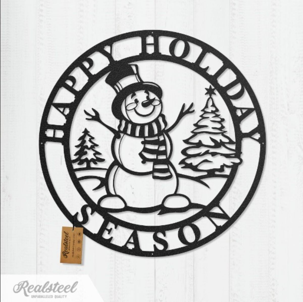 The Happy Holiday Season Snowman 18" / Black - RealSteel Center