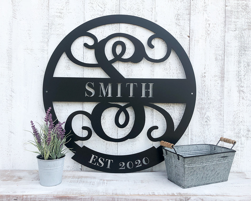 Monogram Metal Sign – Shop Iowa