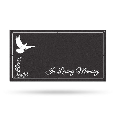 Memorial Grave Markers Faith / Black / 12"x24" - RealSteel Center