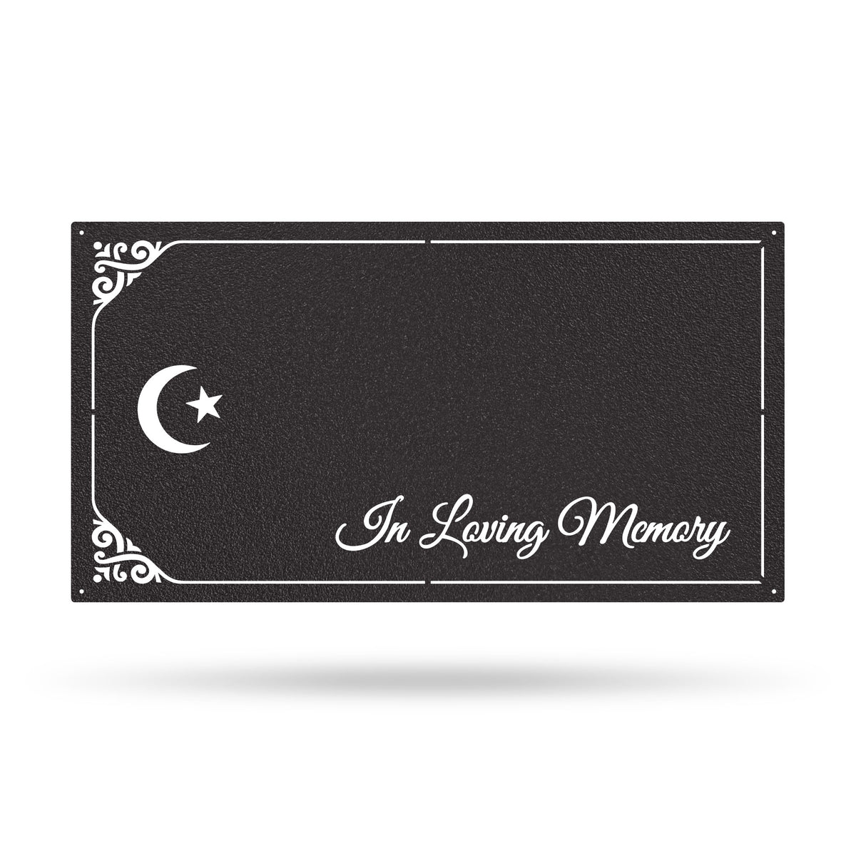 Memorial Grave Markers Islamic Faith / Black / 12"x24" - RealSteel Center