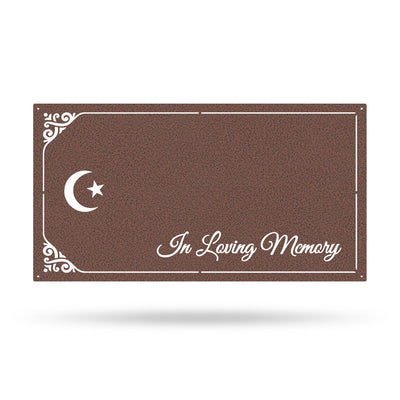 Memorial Grave Markers Islamic Faith / Penny Vein / 12"x24" - RealSteel Center