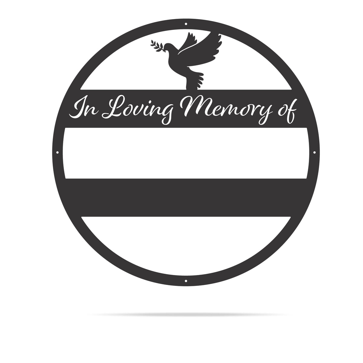 Memorial Sign Wall Decor Monogram 18" / Black - RealSteel Center