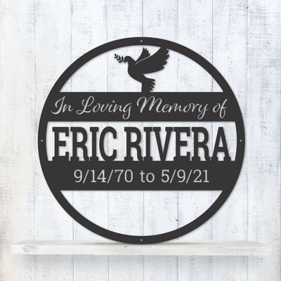 Memorial Sign Wall Decor Monogram  - RealSteel Center