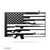 American Flag Gun Monogram 16"x24" / Black - RealSteel Center