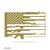 American Flag Gun Monogram 16"x24" / Gold - RealSteel Center