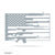 American Flag Gun Monogram 16"x24" / Textured Silver - RealSteel Center