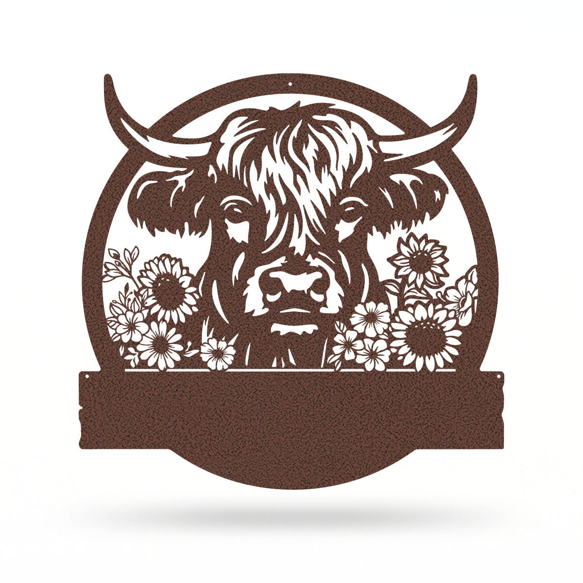 Cow Farm Monogram – Personalized Metal Sign for Farmhouse & Ranch Decor 14" x 15" / Penny Vein - RealSteel Center