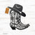 Cowgirl Boot and Hat Metal Wall Decor 12"x14" / Black - RealSteel Center