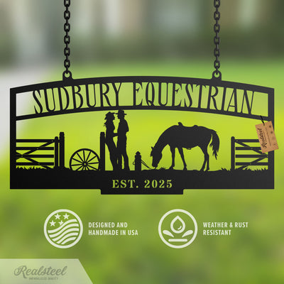 Personalized Ranch Entrance Gate Sign – Custom Farm or Horse Sign