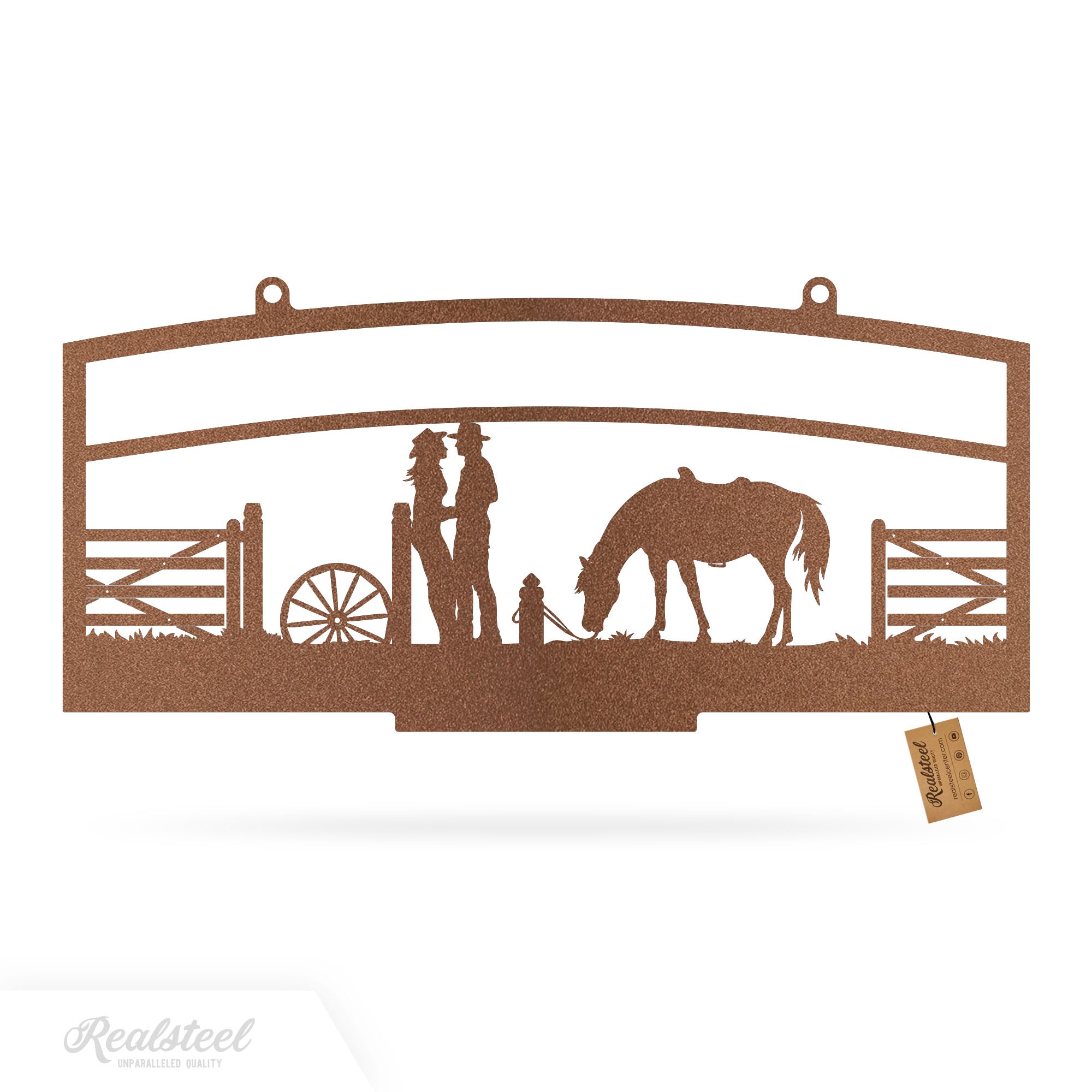 Personalized Ranch Entrance Gate Sign – Custom Farm or Horse Sign One Horse / 8