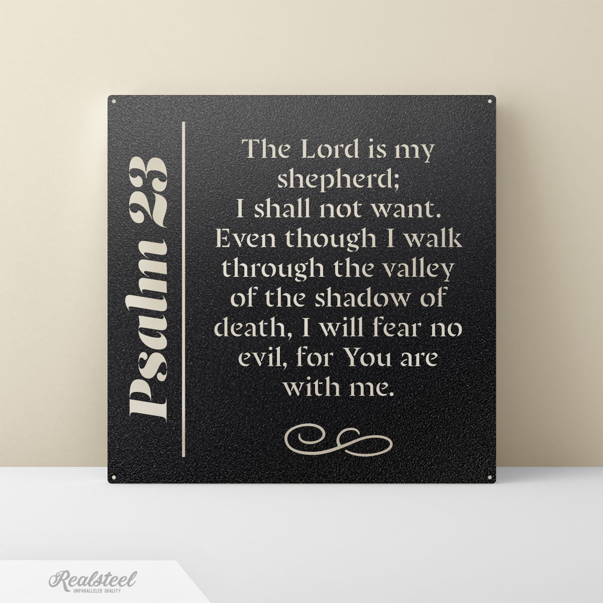 Faith Quotes Psalms Psalm 23:1-6 / Black - RealSteel Center