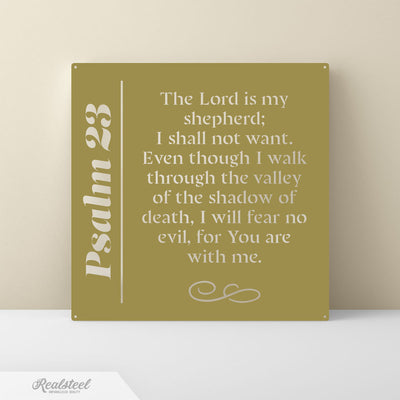 Faith Quotes Psalms Psalm 23:1-6 / Gold - RealSteel Center