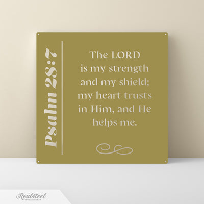 Faith Quotes Psalms Psalm 28:7 / Gold - RealSteel Center