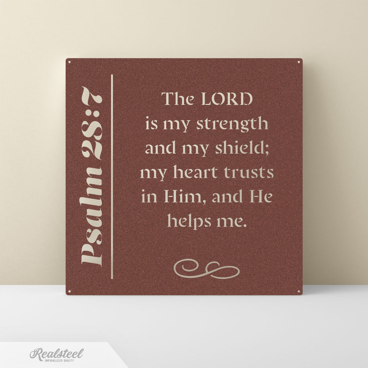 Faith Quotes Psalms Psalm 28:7 / Rust - RealSteel Center