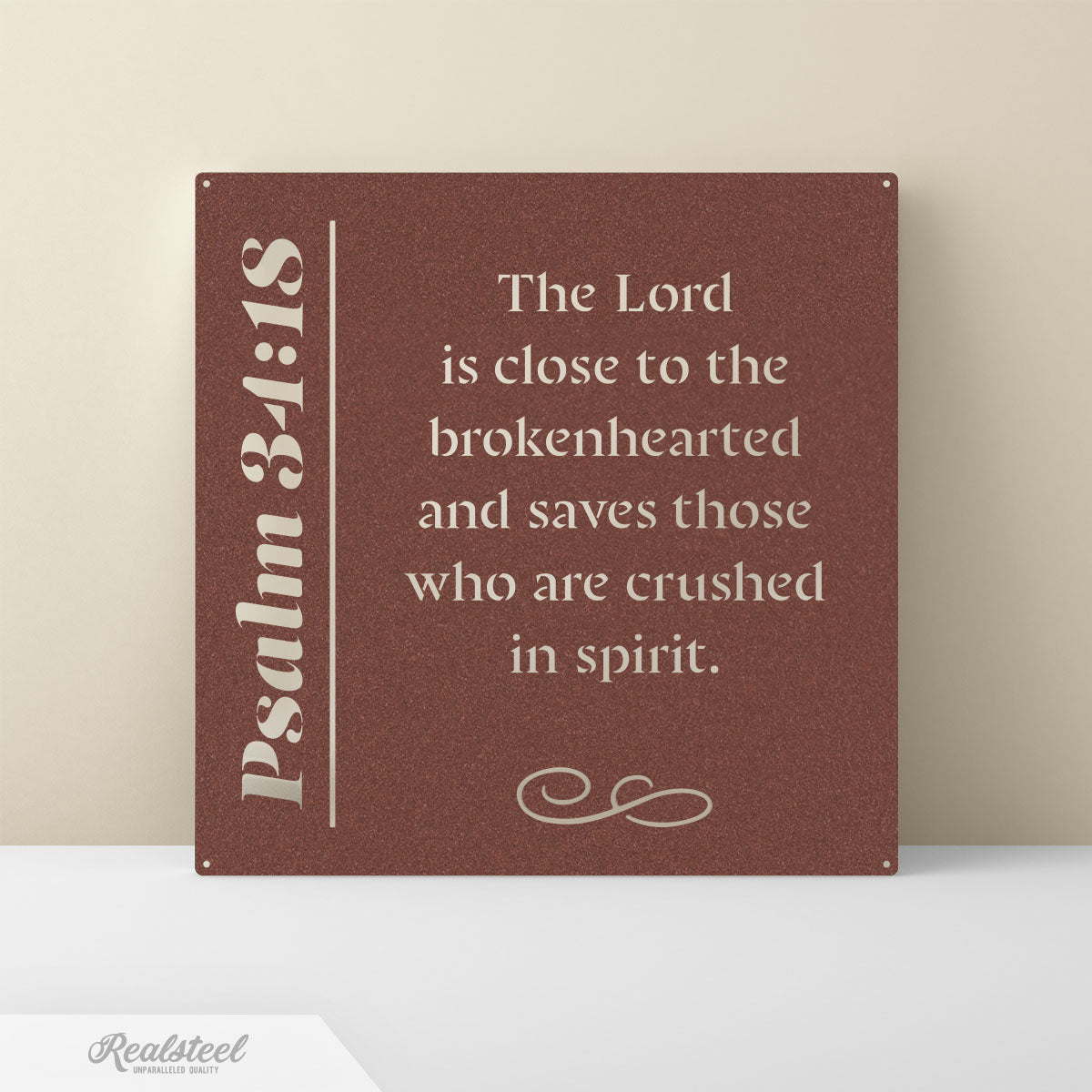 Faith Quotes Psalms Psalm 34:18 / Rust - RealSteel Center