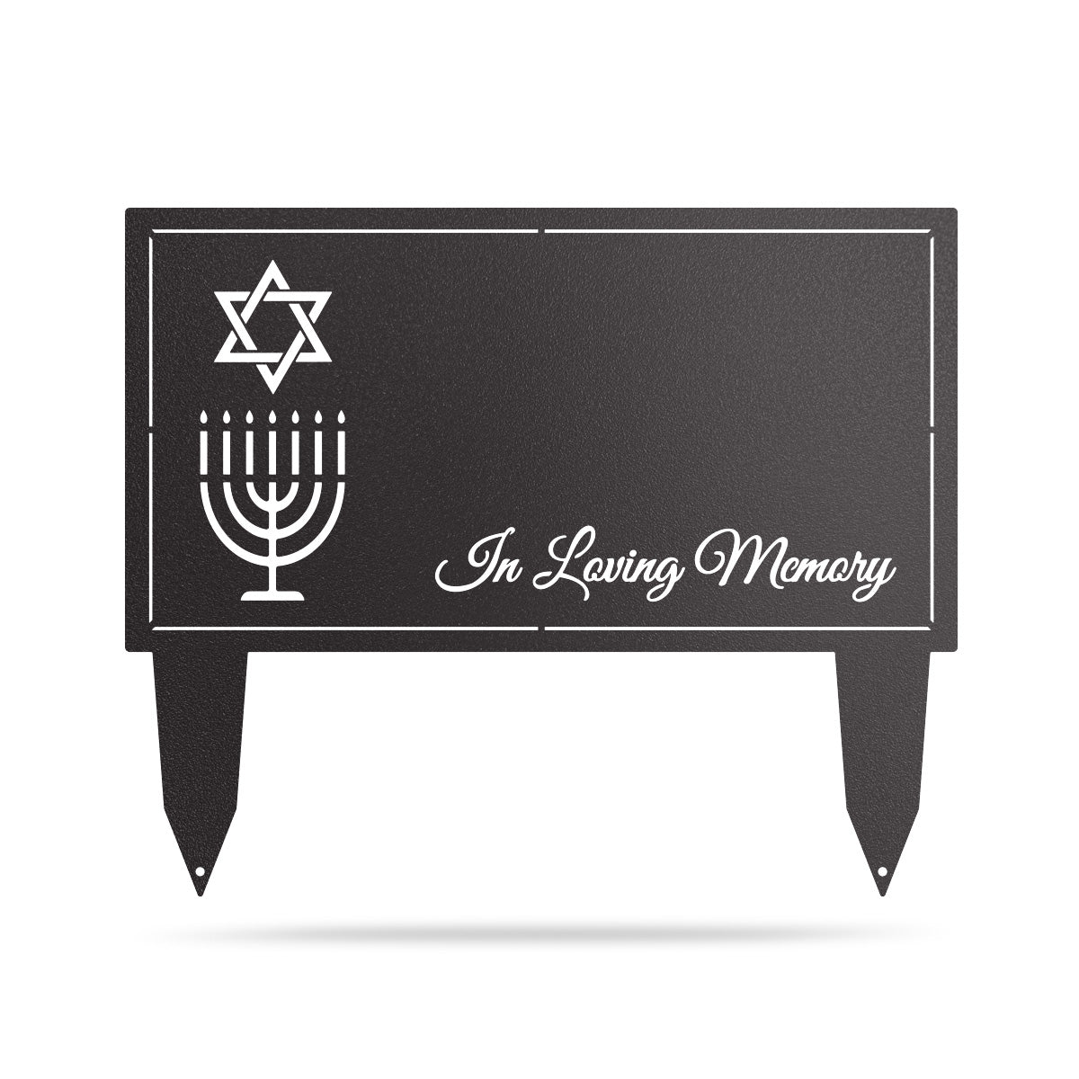 Memorial Grave Stakes Jewish Faith / Black - RealSteel Center