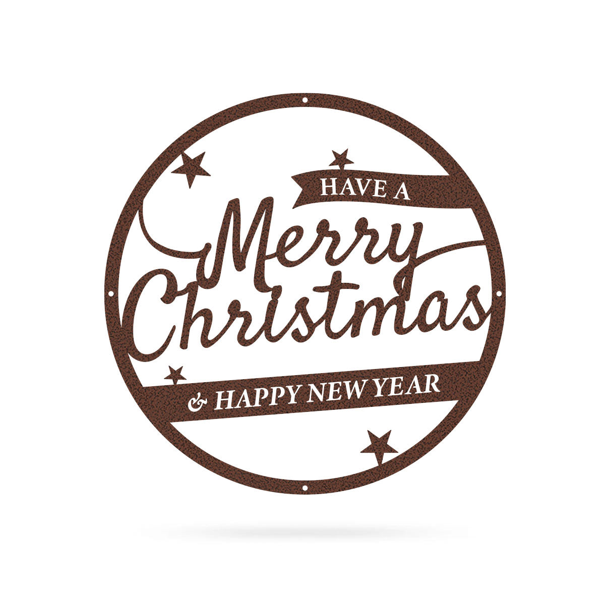 Merry Christmas Holiday Steel Sign Type 3 / Penny Vein / 16" - RealSteel Center