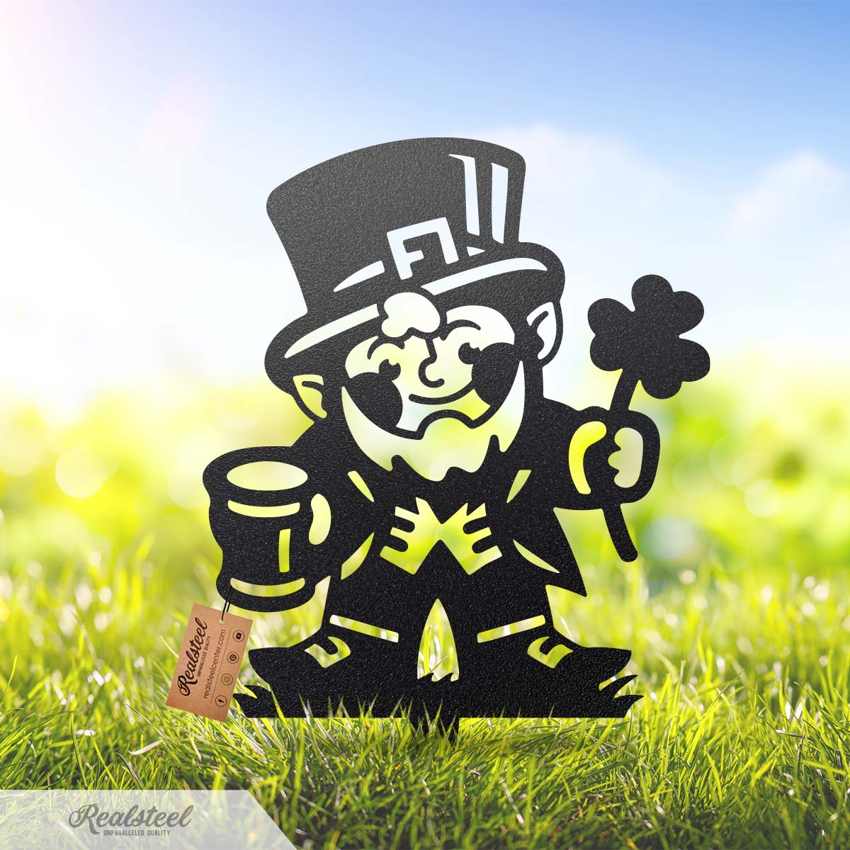 Lucky Leprechaun Metal Yard Art - RealSteel Center