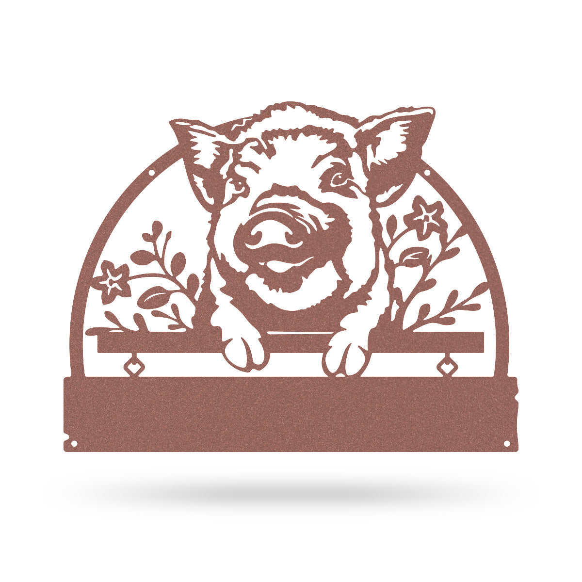 Lovely Piglet Monogram – Personalized Farm & Garden Metal Sign 11" x 14" / Rust - RealSteel Center