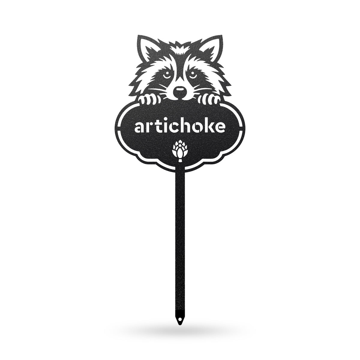 Rocky the Racoon Seed & Plant Markers 6 x 13 / Black / Artichoke - RealSteel Center