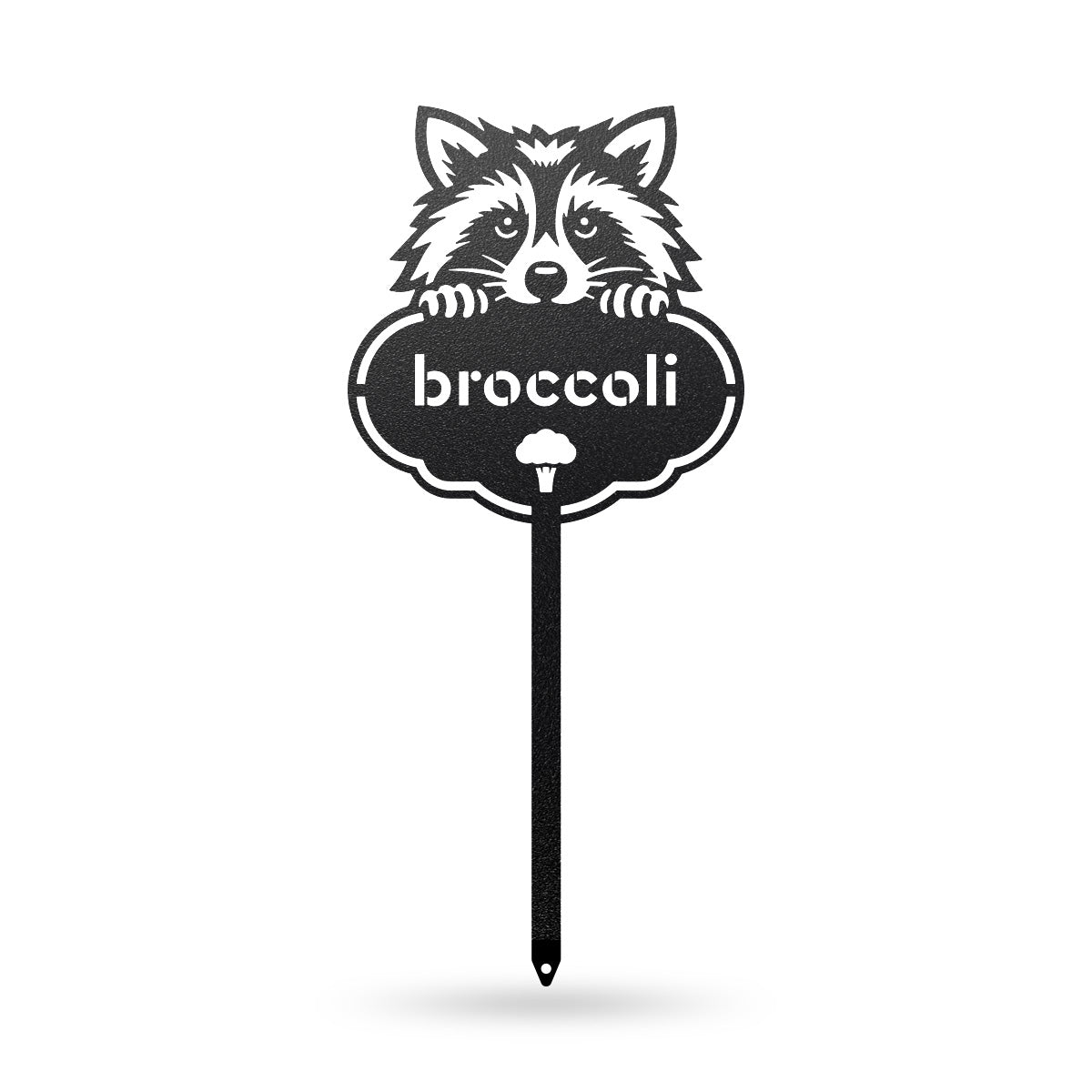 Rocky the Racoon Seed & Plant Markers 6 x 13 / Black / Broccoli - RealSteel Center