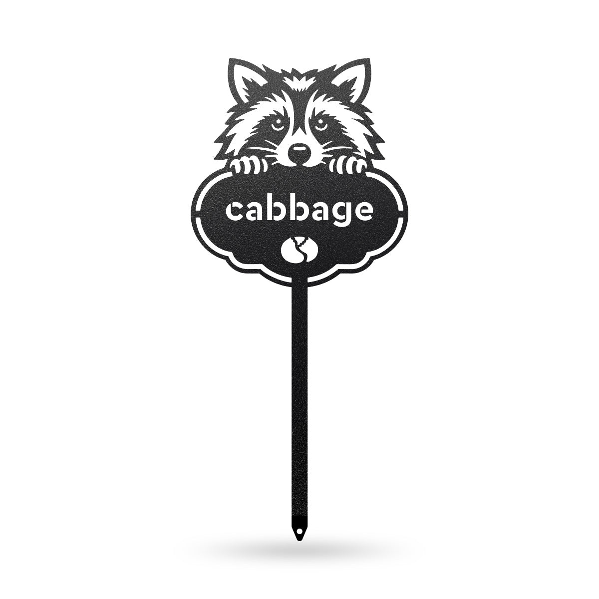 Rocky the Racoon Seed & Plant Markers 6 x 13 / Black / Cabbage - RealSteel Center