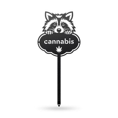 Rocky the Racoon Seed & Plant Markers 6 x 13 / Black / Cannabis - RealSteel Center