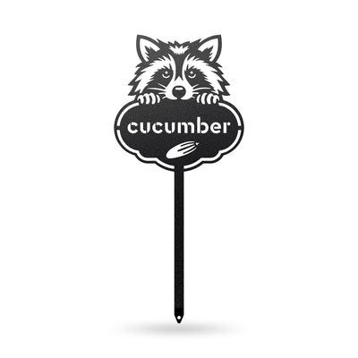 Rocky the Racoon Seed & Plant Markers 6 x 13 / Black / Cucumber - RealSteel Center