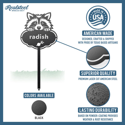 Rocky the Racoon Seed & Plant Markers - RealSteel Center