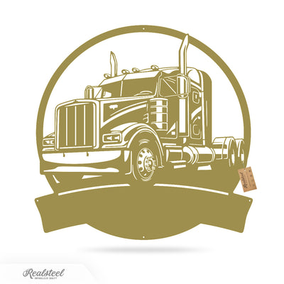 Semi Rig Wall Monogram – Celebrate the Iconic 18-Wheeler 18" / Gold - RealSteel Center