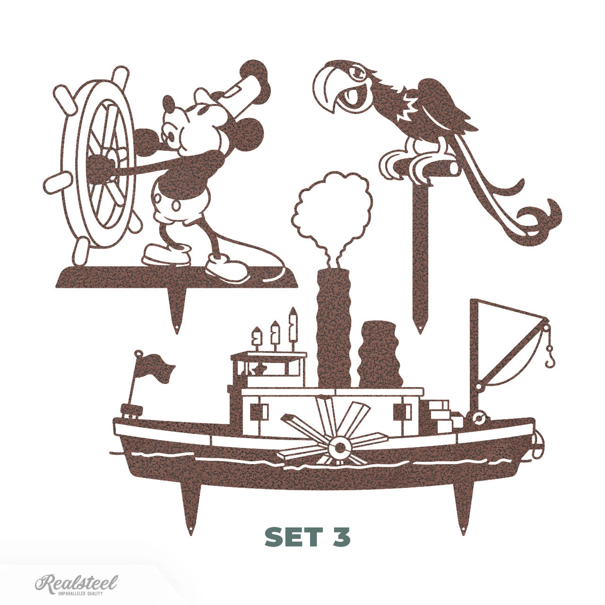 Steamboat Willie - A Tribute to the First Mickey Mouse - Set 3 Assorted / Penny Vein - RealSteel Center