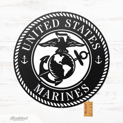 US Military Branches Marines / Black / 20" - RealSteel Center