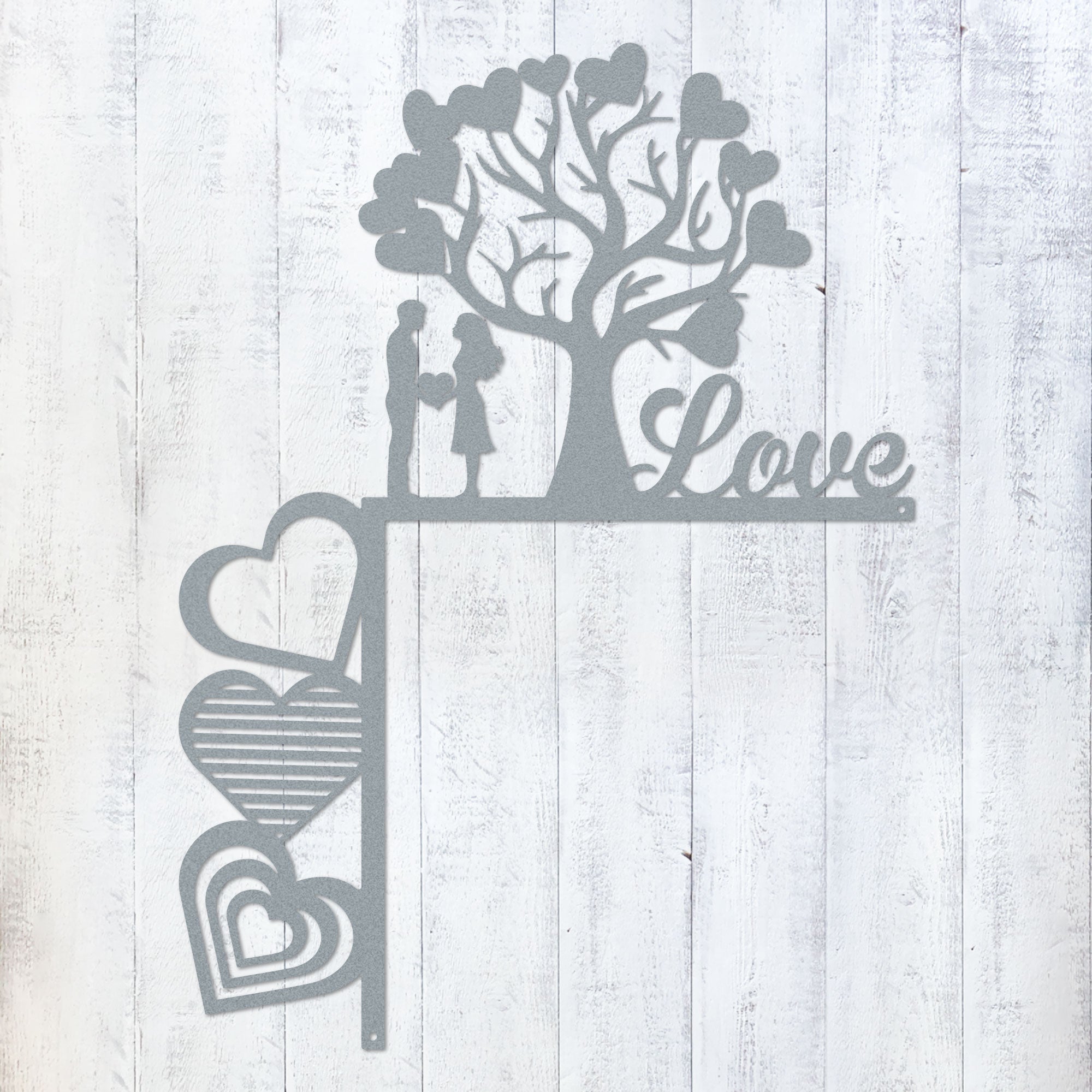 Valentine’s Day Metal Door Corner Piece - Love Tree Design Left Side / 14