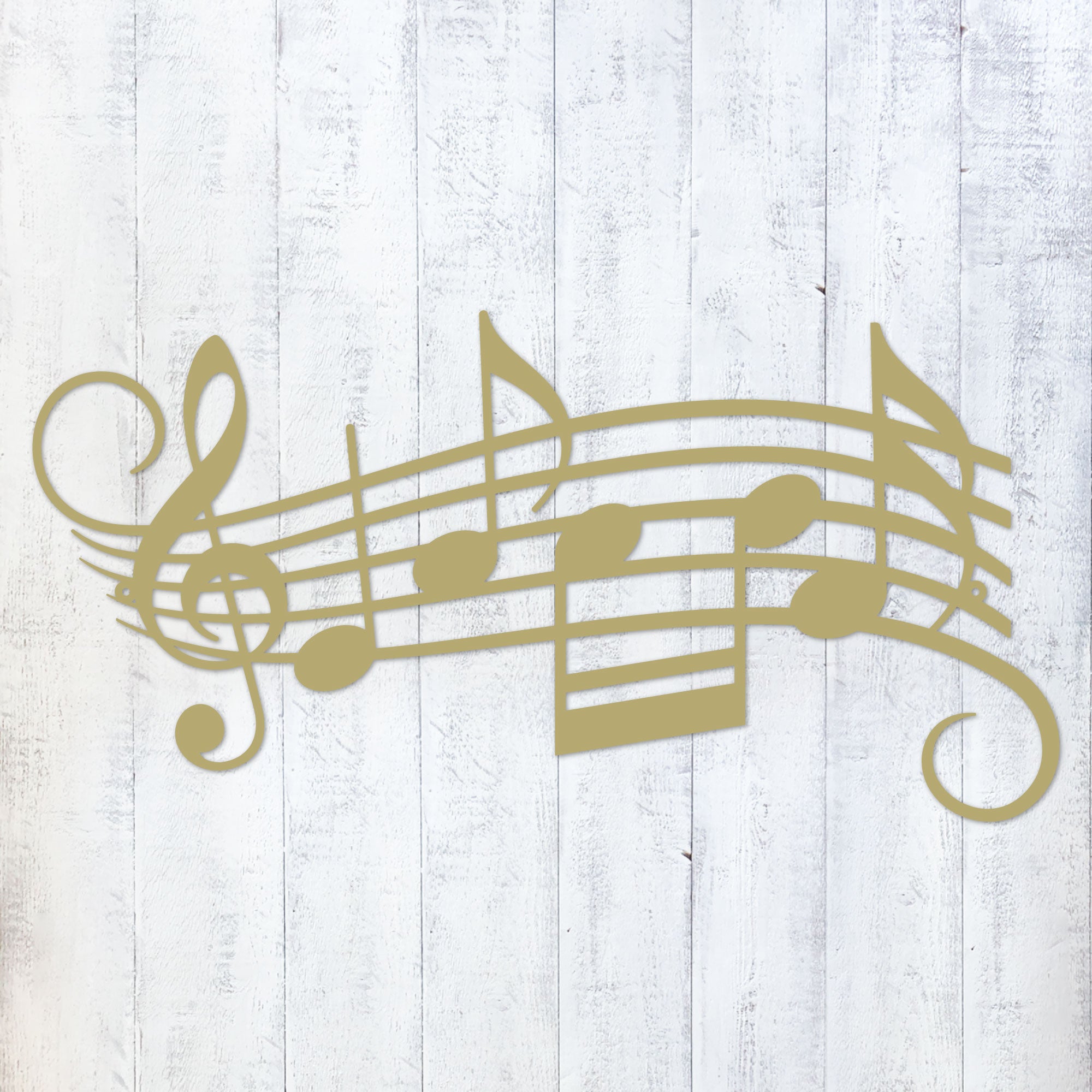 Musical Notes Wall Art 18"x9" / Black - RealSteel Center