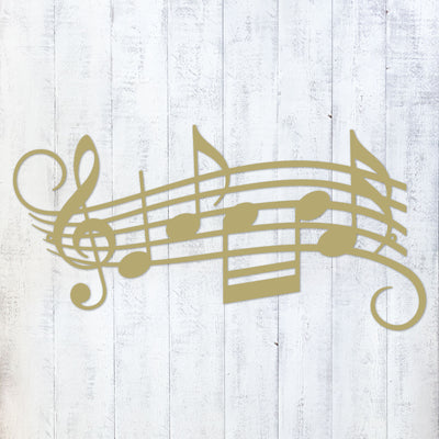 Musical Notes Wall Art 18"x9" / Gold - RealSteel Center