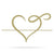 Personalized Infinity Heart Monogram 18"x10" / Gold - RealSteel Center