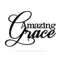 Beautiful Cursive Print Amazing Grace Wall Art for Christians ...