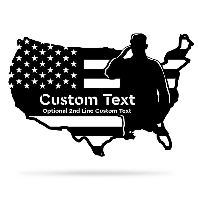Customize Your Very Own Patriotic American Flag Salute Monogram - RealSteel  Center