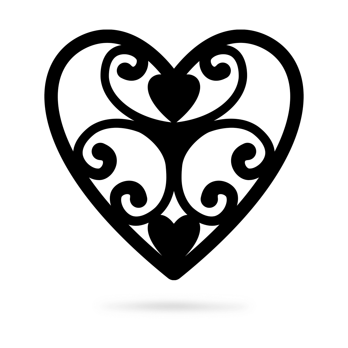 filigree heart clip art