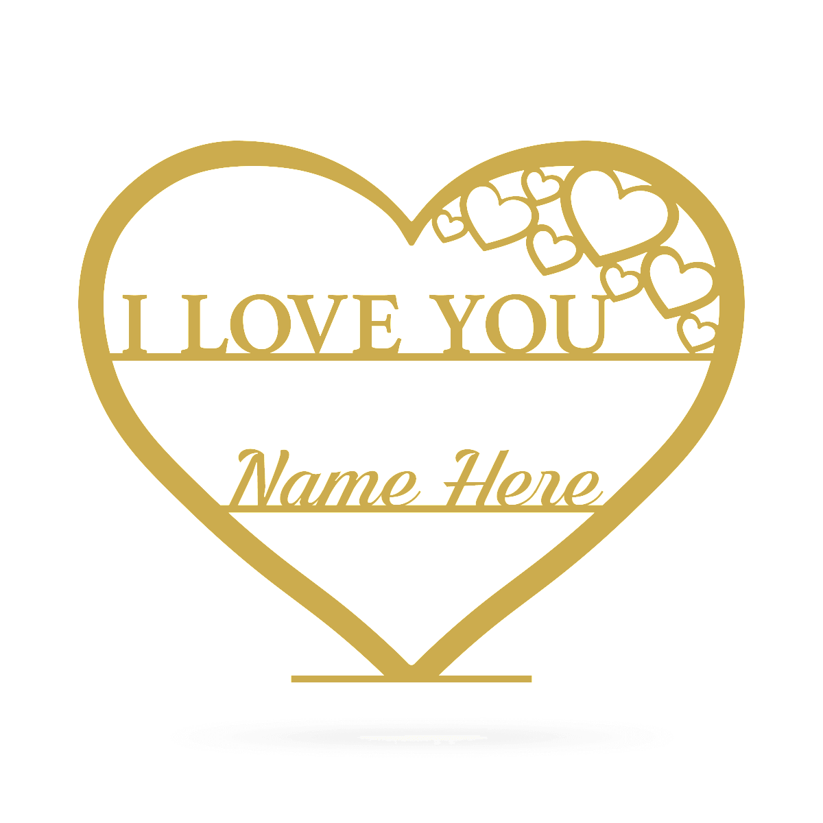 I Love You Monogram 9"x11" / Gold - RealSteel Center