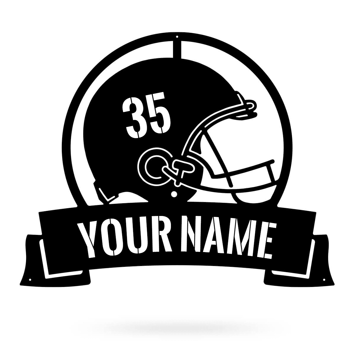 For Your Football Fan! Our Football Helmet Monogram is a Perfect Gift -  RealSteel Center
