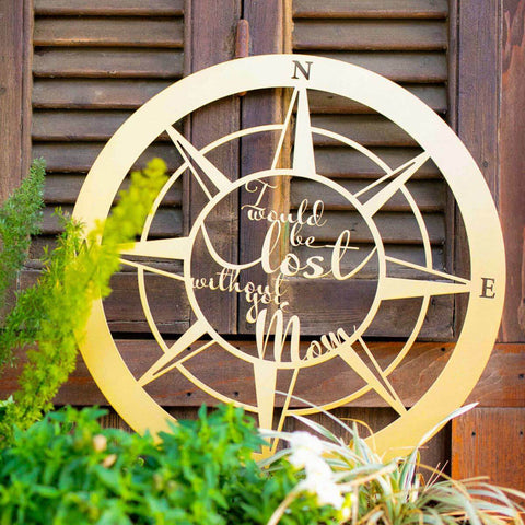 Mom Is Going to Love This! Lost Without Mom Compass Wall Art - Type B