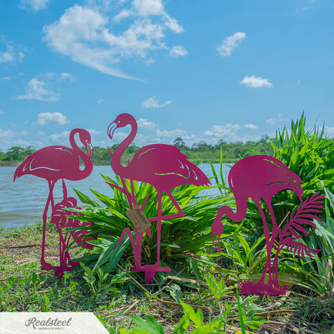 Garden Art - Flamingo 3 Pack