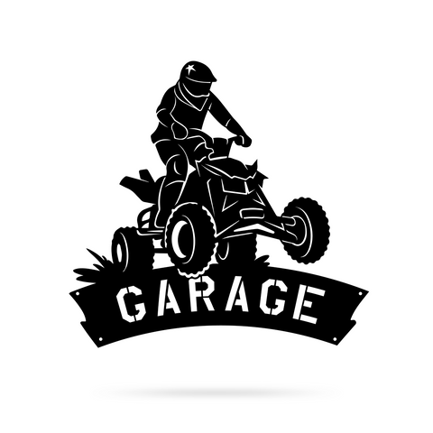 Four Wheeler Garage Metal Sign