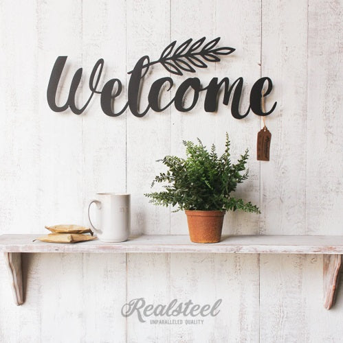Steel Wall Art - Welcome Sign