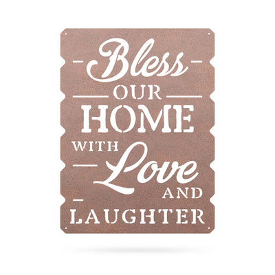 Bless Our Home Wall Art 18"x24" / Rust - RealSteel Center