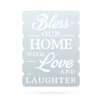 Bless Our Home Wall Art 18"x24" / Textured Silver - RealSteel Center