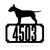 Bull Terrier Home Number Monogram 18"x18" / Black - RealSteel Center