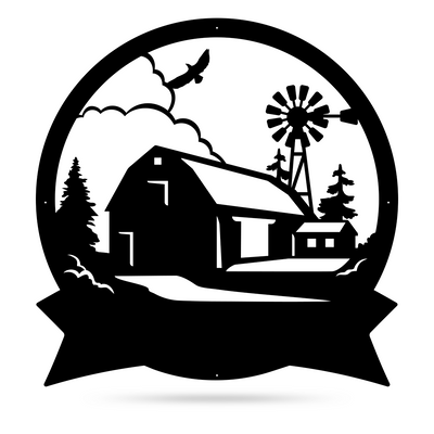 Farmhouse Monogram 24" / Black - RealSteel Center