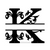 Split Letter Name Monogram 16" / Black / K - RealSteel Center